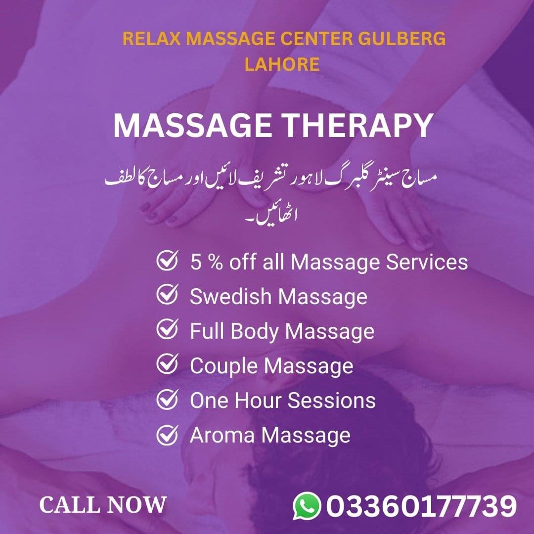 Relax Massage Center Gulberg Lahore Zzoobb™