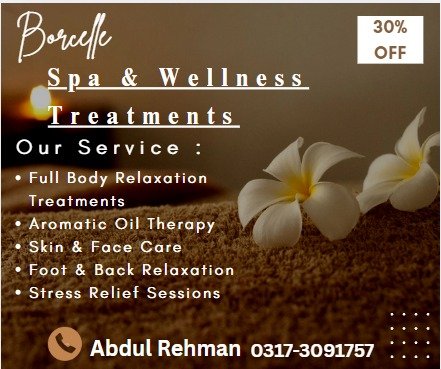 Spa service in karachi /home Message only for females